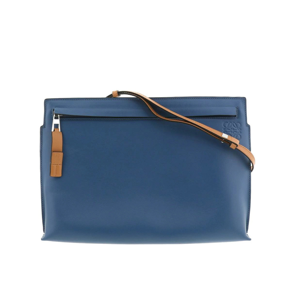 LOEWE T Clutch Bag Shoulder Messenger Blue